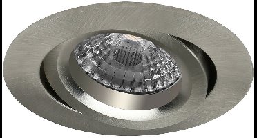 LED inbouwspot Tintin -Rond RVS Look -Warm Wit -Dimbaar -4W -Philips LED