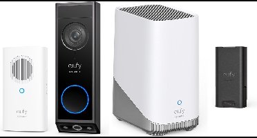 eufy security E340 Video Doorbell met chime + HomeBase 3 S380 + Extra accu - Bundelvoordeel