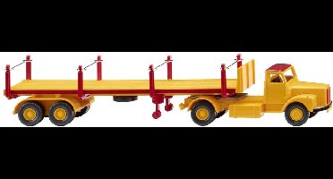 Wiking 051844 H0 Vrachtwagen Scania Ringskabel, signaalgeel/karmijnrood