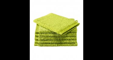 De Witte Lietaer Washandjes Contessa, Lime Green - 16 x 21 cm - 6 stuks - Katoen