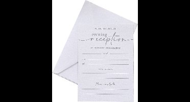 Ginger Ray - Ginger Ray - Bruiloft uitnodigingen avond - wit - 10 stuks