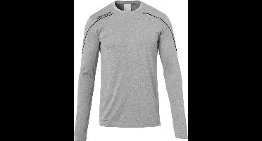 Uhlsport Stream 22 Voetbalshirt Lange Mouw Heren - Donkergrijs Gemeleerd / Zwart | Maat: M