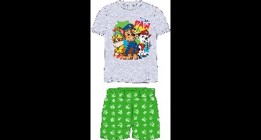 Paw Patrol team Paw shortama/pyjama grijs/groen katoen maat 110