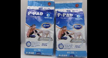 2 X Duvo+ training pads voor pups XXL 60 x 90 cm 7 stuks met odour control, antilekbodem, quick drying gel,sterke toplaag