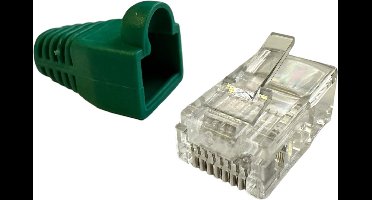 LogiLink Patchstekker RJ45 Cat5e Unshielded - 10 stuks - Groen - Met Trekontlasting