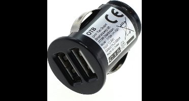 USB autolader met 2 poorten - Smart IC - 2,1A / zwart