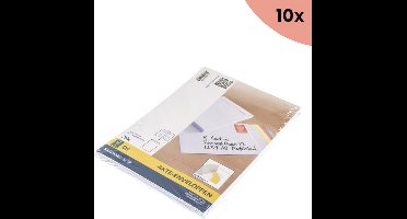 10x Akte envelop Raadhuis 162x229mm C5 wit plakstrip krimp a 25 stuks .