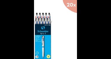 10x Balpen Schneider Take 4 wit/licht blauw