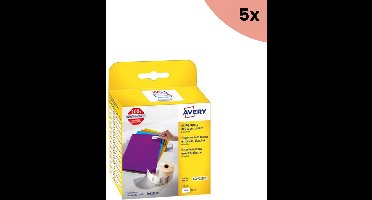 2x Etiket universeel Avery 51mm x 19mm - wit non permanent - 1 x 500 etiketten