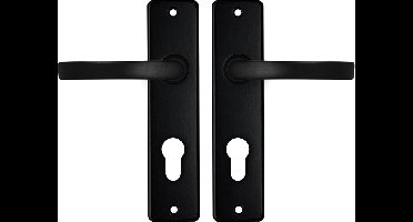 AXA Deurbeslag set Binnendeur - Edge Basic Blok - Deurkruk Zwart - met cilindergat - PC72 - Deurklink met schild