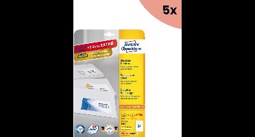 2x Etiket Avery ILK 70x36mm 25 vel + 5 vel extra 24 etiketten per vel wit