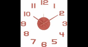 Karlsson Wandklok Diy Sunset Numbers - Rood - Ø35cm - Wandklok Scandinavisch