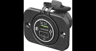 ProPlus USB snellader - dual poorten - inbouw - 12/24V - water- en stofdicht