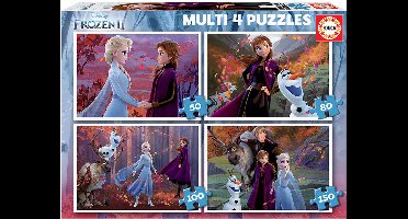 Educa - 4 puzzels - 50-80-100-150 stukjes - Legpuzzel- Disney Frozen