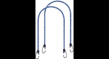 ProPlus Bagagespin set 4x stuks - met haken - 80 cm - elastisch - voor fiets motor auto