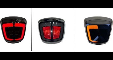 Achterlicht + knipperlicht Power1 smoke mat zwart Vespa Primavera, Sprint (vanaf 2018)