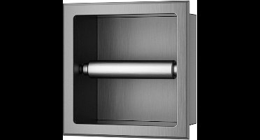 Sanifun Dorri toiletrolhouder zonder klep inbouw gunmetal