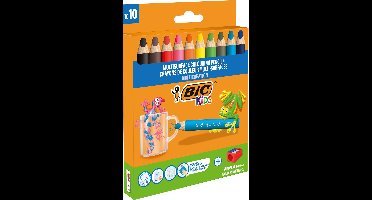 BIC Kids Multisurface - Kleurpotloden - Kinderen en volwassenen - Verschillende Kleuren - Potlood - 10 Stuks