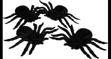 Folat - Een Setje Van 4 Spinnen - Halloween - Halloween Decoratie - Halloween Versiering