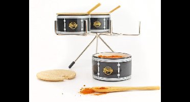 Winkee Rocks - Drumkit kruidendispencer keramiek/hout vaderdag