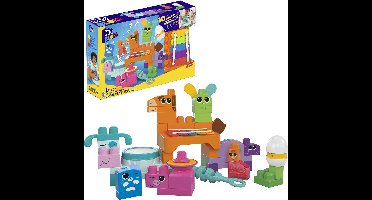 Mega Bloks Muzikale boerderijband - Bouwspeelgoed voor 1-3 jaar - 45 blokken