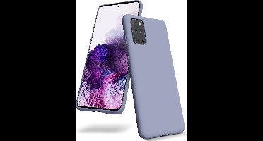 Hoesje Geschikt Voor Samsung Galaxy S20 Plus Hoesje - Fluweelzachte Microvezel Siliconen Back Cover – Grijs