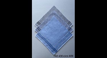 D&L Heren Zakdoeken - Licht Ruitjes Motief - 12 Stuks - Katoen - Gesatineerd