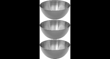 Secret de Gourmet - Slakom/serveer schalen - set 3x - RVS - D24 cm