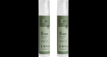 Derma Eco Man - Gezichtscrème - 2 x 50ml– Parfumvrij - Gevoelige Huid - met Sheaboter en Vitamine E