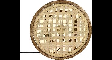 Migo Styling - Wandlamp - webbing blond - Muurlamp - Wandverlichting - Rotan - Dia 50 cm - incl 4 watt led lamp