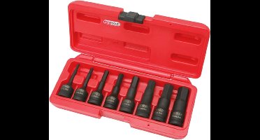 Set van 8 KS TOOLS slagmoerdoppen 1/2" 75 mm - 911.0902