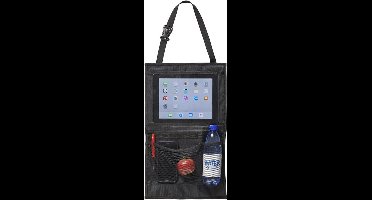 ProPlus Autostoel organizer - tablethouder - 3 opbergvakken - 50 x 30 cm - zwart
