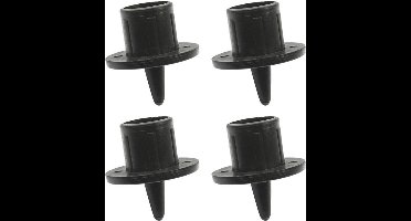ProPlus Puntdoppen - Kunststof - Ø 25 mm - Zwart - Set van 4
