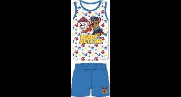 Paw patrol Singlet pyjama-Shortama Katoen Wit Maat 116