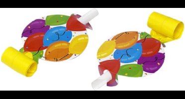 Lifetime Feestfluitjes - Multicolor - 13 cm - Set van 6