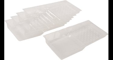 Silverline Wegwerp inlegbakken - 100 mm - PVC - 5 stuks - kruispatroon