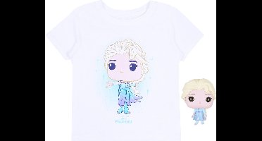 T-shirt met witte opdruk + Elsa-figuurtje DISNEY FROZEN
