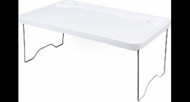 Benson Opklapbare laptop tafel - Kunststof - Wit - 57 x 35 x 23 cm