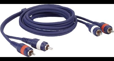 Dap Audio RCA Kabel 0,75m - 2x RCA Male naar 2x RCA Male - Tulp kabel 0,75m