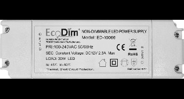 EcoDim LED Driver / Trafo 12V DC 0-30W