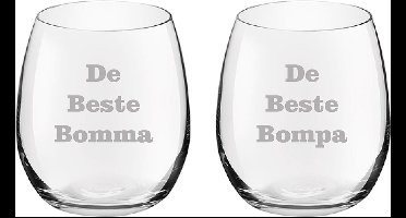 Drinkglas gegraveerd - 39cl - De Beste Bomma-De Beste Bompa
