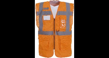 Yoko mesh veiligheidshesje met rits 3XL Oranje