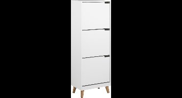 Schoenenkast Mistra 47cm, 3 deuren - wit - Actona - Schoenenkast - Wit - Hout; MDF
