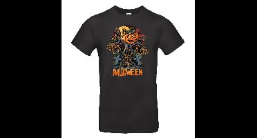 Zwart Halloween T-shirt met opdruk Halloween 128