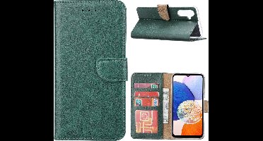 Hoesje Geschikt Voor Samsung Galaxy A14 5G/4G Hoesje met Pasjeshouder – bookcase Portemonnee – Groen
