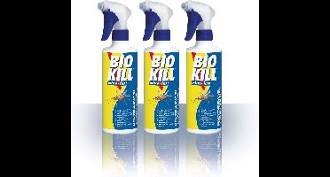 BSI - Promo 3-pack Bio Kill Micro Fast Universeel - Tegen Vliegen, Muggen, Wespen, Mieren, Spinnen, Teken en Mijten - 3x375 ml