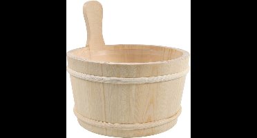 Houten sauna emmer (4 liter) met kunststof binnenemmer - Pine