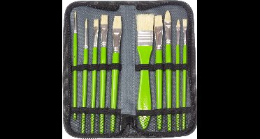 Kangaro penselenset - olieverf - 10 stuks in etui - K-840001