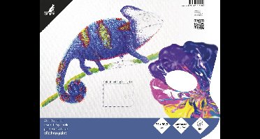 Kangaro afscheurpalet - 23x30cm - 36 vel - 50 grams met waxcoating -voor alle verven - 3-zijdig verlijmd met duimgat - K-830150