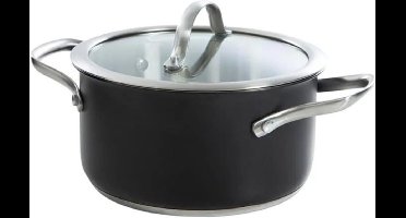 BK Kookpan Purity Black - ø 18 cm / 2 Liter - Zonder anti-aanbaklaag